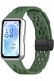 Soft Silicone Sport Watch Strap Compatible with HUAWEI Band 11/Band 11 Pro, Adjustable Replacement Wristband, Soft Flexible Breathable Band for Men & Women - Dark Green