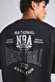Nba Back Printed Oversize Crew Neck Sweatshirt I1552Ax26Wn