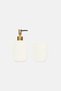 2 Pieces Ceramic Bathroom Set, Off White
