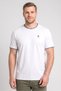 Men Crew Neck Short Sleeve Embroidered Logo T-Shirt, White