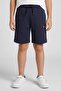 Kids Boy Brand Logo Basic Shorts, Navy