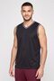 Men Sportswear Fit Sleeveless Basketball Vest, Black