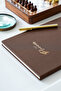2027 Year 20X27 cm Linen Weekly Planner Agenda Brown - 2
