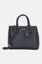 Women Brand Logo Satchel Bag, Black