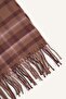 Women's Plaid Patterned Tassel Scarf I2986Ax26Wn - 3
