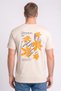 Men Crew Neck Short Sleeve Graphic Print T-Shirt, Light Stone - 4