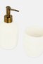 2 Pieces Ceramic Bathroom Set, Off White - 4
