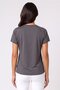 Women Regular Fit Short Sleeve Running T-Shirt, Dark Grey - 4