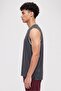 Men Sportswear Fit Sleeveless Basketball Jersey, Charcoal Jersey - 3
