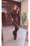 Women's Spanish Flare Fabric Belted Trousers - 3