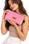 Plush Women's Makeup and Personal Care Bag Large Volume Pink Travel Organizer 25 cm Ultra Wide