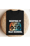 80's Retro Trend Mix Printed Oversized Basic Unisex Cotton Short Sleeve Black Tshirt - 4