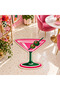 Eta Pink Martini Pattern Modern Woven Base Decorative Carpet Eta4299