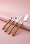 Wude 24 Piece Cutlery Set for 6 People Brown - 5