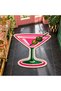 Eta Pink Martini Pattern Modern Woven Base Decorative Carpet Eta4299 - 2