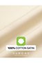 210TC Stripe King Flat Sheet 3-Piece Set, Ivory – 100% Cotton Satin | 1 Flat Sheet 274 x 260 cm + 2 Pillowcases 50 x 75 cm - 6
