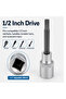 M6 Spline Bit Socket 1/2 Inch Drive, 4 Inch Long CR-V Metal Socket Tool For Ratchet, Car Repair, Workshop & DIY Maintenance - 3