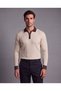 Men's collar zippered shirt collar knitwear