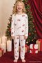 Ecru New Year's Themed Patterned Thermal Fabric Ultra Soft Knitted Pajama Set26226923 - 4