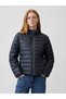 V-Frch Logo Lw Puffer Jkt Women's Black Coat 910106000 - 5