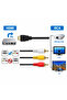 كابل بيانات MICROSPEED MS-78 CTO C بطول 1.5 متر، كابل HDMI إلى 3 RCA AV للصوت والفيديو، مناسب للتلفزيون وجهاز العرض - 4