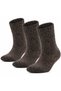 3 Pairs of Women's Muline Yarn Winter Thick Towel Thermal Socks, Brown