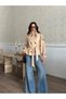 High Collar Buttoned Belted Cashmere Jacket - 6