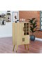 Home Bar Cabinet with Liquor Bottle Rack Wooden Storage Cabinet with 8 Bottle Storage Open Compartments Ideal for Home Bar, Living Room - Coco Bolo - 2