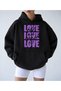 Women's Oversize Mold Mix Printed Hooded Sweatshirt