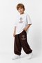 Boy's Champions League Printed Brown 3-Piece Set Sweatshirt T-Shirt Sweatpants - 2