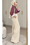 Women's High Waist Elastic Wide Leg Palazzo Trousers 100 cm
