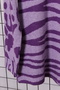 Women's Plus Size Lycra Crew Neck Zebra Pattern Long Sleeve Soft Sweater Mom Blouse - 6