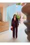 Female Clothing Mulberry Buttoned Blazer Jacket Stretchy Trousers Stylish Women's Suit - 6