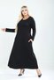 Plus Size Full Length Pocketed A-Line Knitted Lycra Viscose Dress - 2