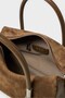Genuine Suede Hand and Shoulder Bag-Taba - 6