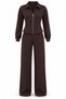 Zippered Trousers Set with Tie Back Detail - 3