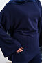 Women's Tie-Back Elastic Waist Pant Suit Navy Blue - 5