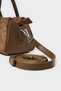 Genuine Suede Hand and Shoulder Bag-Taba - 5