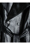 Esvab • Modern & Distinctive Belted Women's Leather Look Coat - 7