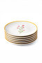Country Garden 6 Piece Cake Plate Set - 3