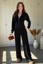 Zippered Trousers Set with Tie Back Detail - 6