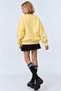 Girl's Oversize Sweatshirt Basic Yellow – Crew Neck, 3-Ply Fleece - 4