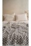 100% Cotton Polka Dot Patterned Fringed Muslin Quilt & Bedspread Single Size (160X220 cm) – Thinly Filled for All Seasons - 2