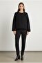 Women's Crew Neck Single Button Short Cashmere Poncho Jacket