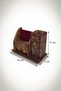 Hand Carved Wooden Pen Holder and Note Holder Organizer with Colorful Bead Detail Desktop Organizer