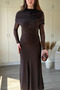 Draped Midi Tulle Dress with Shoulder Detail - 4