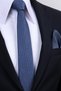 Hand Made 6 cm Small Pattern Blue-White Color Handkerchief Tie - 3
