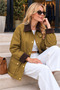 Concept Women's Collar & Cuff Velvet Oilcloth Premium Basic Medium Length Coat-Jacket - 7