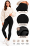 Women's Winter Ribbed Leggings High Waist Stretchy Casual Long Leggings - 2