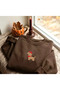 Dog Embroidery Oversize Cotton Crew Neck Unisex Sweatshirt - 2